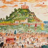 St Michaels Mount, Cornwall by Simeon Stafford, oil on canvas, offered Sep 2018