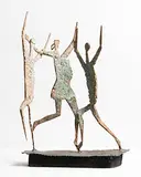 Children of the New Millennium by John Behan, unique bronze on steel base, sold Sep 2018