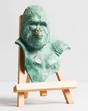 Sylvie Icher French, Gorille Portrait, 2018, unique bronze