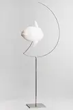 Sylvie Icher French, Moon Fish, unique alabaster & stainless steel