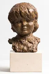 Little Boy Musing by Melanie Le Brocquy, 1991, bronze on marble base - number 2 from an edition of 2, sold Sep 2018