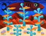 Coral Sea by Graham Knuttel, oil on canvas, sold Sep 2018