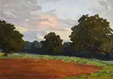 Hans Iten, The Ploughed Field, Belvoir Park, oil on board