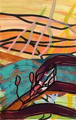 Nora van den Berg, Abstract II, oil on paper