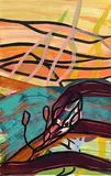 Nora van den Berg, Abstract II, oil on paper