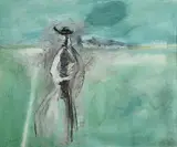 Alone (1973-5) by Gerald Davis, oil on canvas, sold Sep 2018