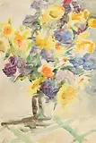 Daniel O'Neill, Still Life - Flowers, watercolour