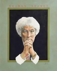 Brian Dennington, Seamus Heaney, oil on canvas board
