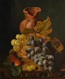 Henry George Todd, Still Life with Grapes and Strawberries, 1884, oil on canvas
