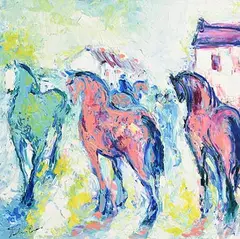 Handsome Mare by Declan O'Connor, oil on canvas, sold Sep 2018