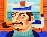 Jolly Sailor by Graham Knuttel, oil on canvas, sold Sep 2018