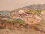 Ita Quilligan, Coastal Landscape, oil on canvas board