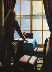 Mike Briscoe British, Study at the Grand I, oil on linen