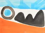 Up the Mountain by Martin Finnin, 2006, ink and acrylic on paper, sold Sep 2018