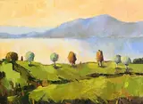 Lake Garda by Maria Luisa Menghini Italian, oil on canvas, offered Sep 2018