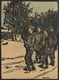 The Wren Boys by Jack Butler Yeats, original hand coloured Cuala Press print, sold Sep 2018