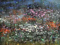 Jayne Taylor, Annie's Pond Dingle, acrylic on canvas board