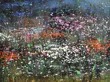 Jayne Taylor, Annie's Pond Dingle, acrylic on canvas board