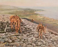 Senan O'Brien, Jack, Ned and Jenny, oil on board