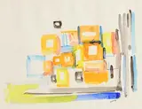 J.P Dunleavy, Paris, 1965, gouache