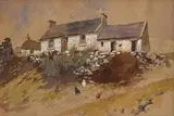 The Farmstead by Lilian Lucy Davidson, gouache on paper, offered Aug 2018