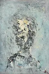 Head Study by John Kingerlee, 2008, oil on board, sold Aug 2018