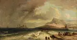 Pulling for Shore by Edwin Hayes, oil on canvas, sold Aug 2018