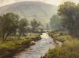 A Break in the Clouds Glendun by Charles McAuley, oil on canvas, offered Aug 2018
