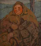 Woman in Train by Grace Henry, oil on canvas, offered Aug 2018