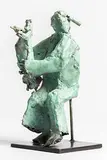 Mother and Child by John Behan, unique steel sculpture, offered Aug 2018