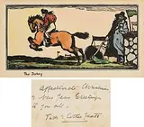 The Jockey by Jack Butler Yeats, hand-coloured Cuala Press Print, offered Aug 2018