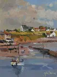 Kilmore Quay by Liam Treacy, oil on canvas, sold Aug 2018