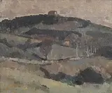 Peter Collis, Wicklow Landscape, oil on board