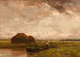 Claude Hayes, Near Dordrecht, oil on canvas