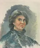 Stella Steyn, Portrait of a Lady, oil on canvas