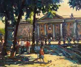 Trinity College, Dublin by Norman Teeling, oil on board, sold Aug 2018