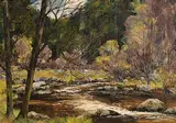 Brown Pool by Fergus O'Ryan, oil on board, sold Aug 2018