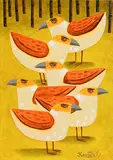 Birds of a Feather by Graham Knuttel, oil on canvas, sold Aug 2018