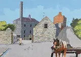 John Skelton Snr, Old Kilmainham, Dublin, mixed media on card