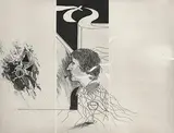 Micheal Farrell, Self Portrait, limited edition lithograph - numbered 48 from an edition of 80