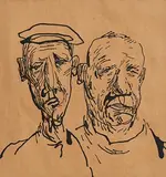 Colin Middleton, The Lads, pen & ink