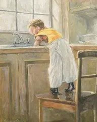Senan O'Brien, A Helping Hand, oil on board