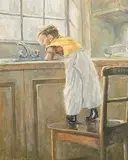 Senan O'Brien, A Helping Hand, oil on board