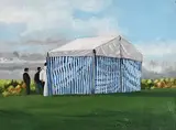 Martin Gale, The Garden Party, oil on board