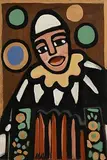The Laughing Clown by Markey Robinson, gouache on board, sold Jun 2018
