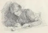 John Butler Yeats, Woman Writing