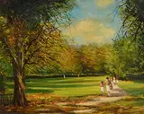 St. Stephen's Green, Dublin by Norman J. McCaig, oil on board, offered Jun 2018