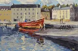 Ivan Sutton, Bunbeg Harbour, Co Donegal, oil on board