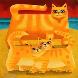 Ginger Family by Graham Knuttel, oil on canvas, sold Jun 2018