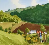 James MacIntyre, Spring Ploughing, 1998, watercolour